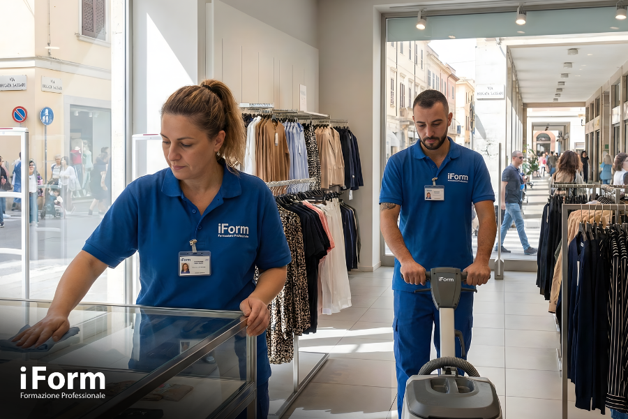 Corso di formazione specifico per la sicurezza dei lavoratori (Rischio basso) per addetti alle pulizie nel settore commercio