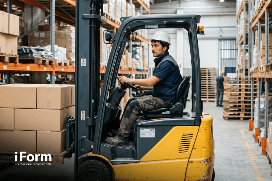 Corso di formazione per addetti alla conduzione di carrelli industriali semoventi con conducente a bordo (Patentino muletto)